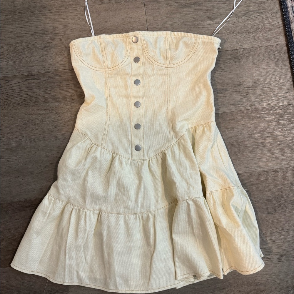 Peppermayo strapless denim dress